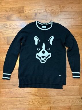 Vintage Y2K Hollister Sweater with Boston Terrier Print